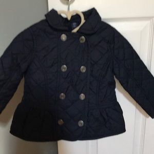 Navy blue GAP quilted pea coat